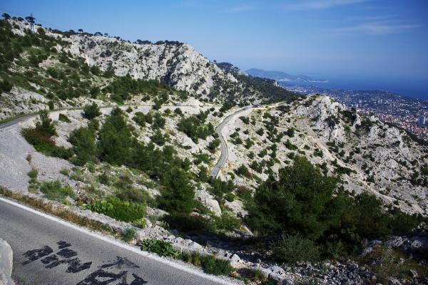 La route du mont Faron, dans le Var